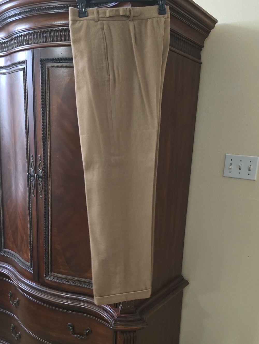 Ralph Lauren Women's Straight-Leg Trousers in Camel